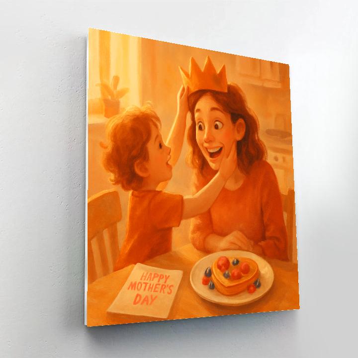 Paper Crown Breakfast Surprise Numbered painting kits
