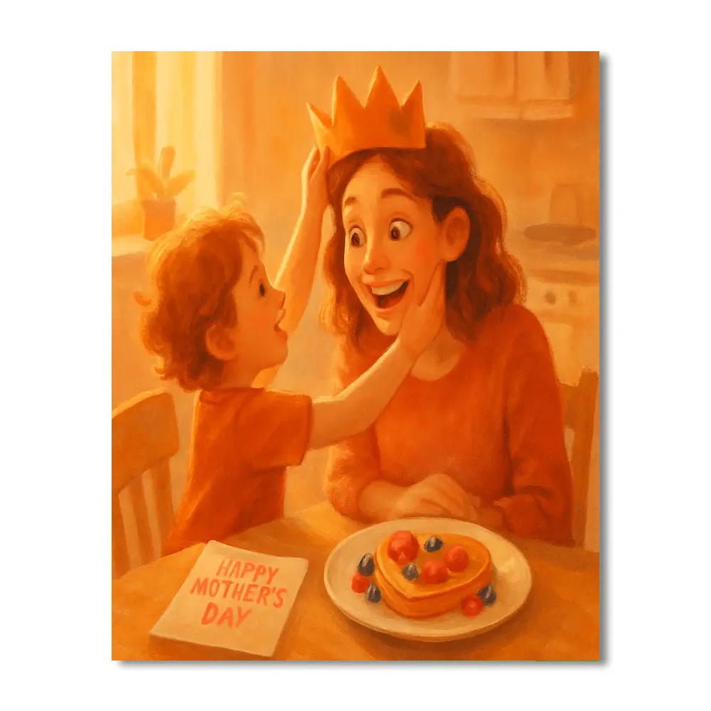 Paper Crown Breakfast Surprise Numbered painting kits