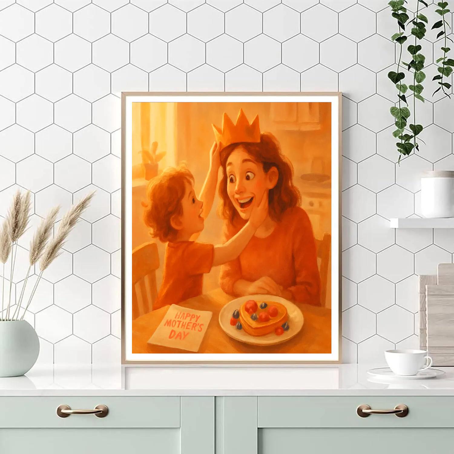 Paper Crown Breakfast Surprise Numbered painting kits