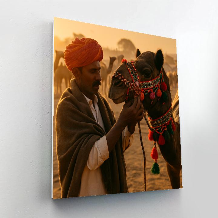 Pushkar Camel Fair Sunrise Rajasthan DIY paint by numbers