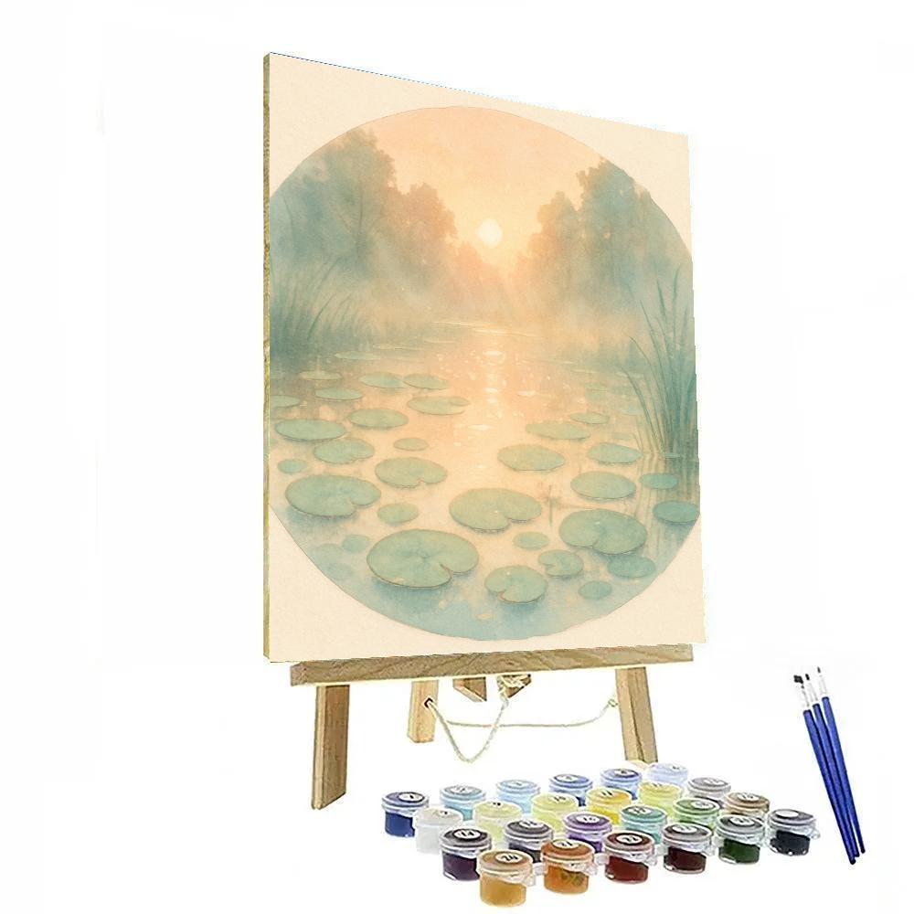 Sunrise Over Lily Pad Cove painting number kit