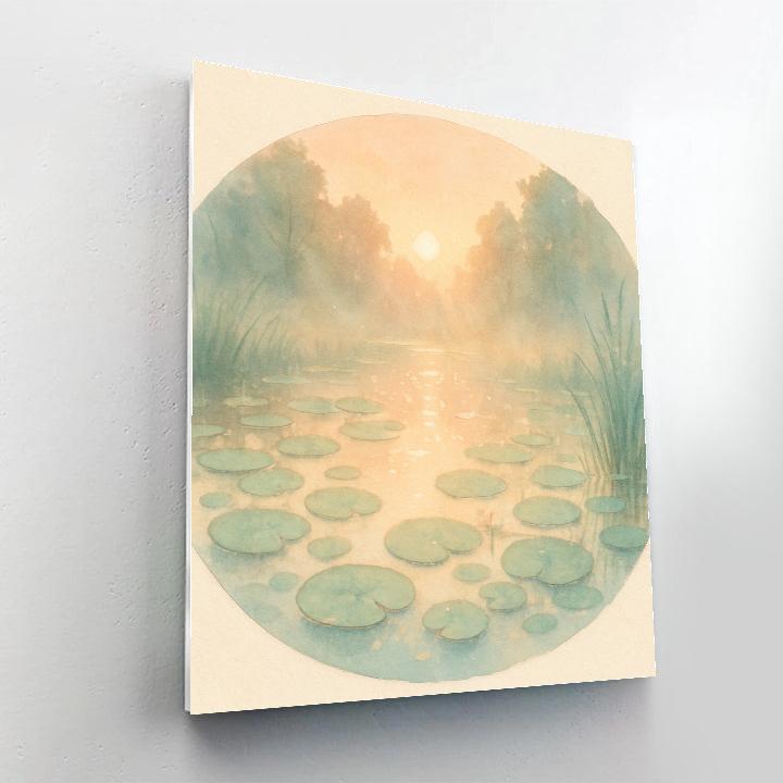 Sunrise Over Lily Pad Cove painting number kit