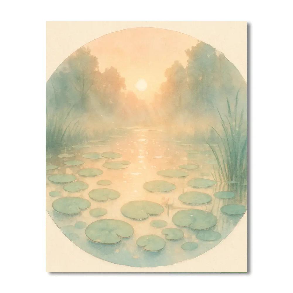 Sunrise Over Lily Pad Cove painting number kit