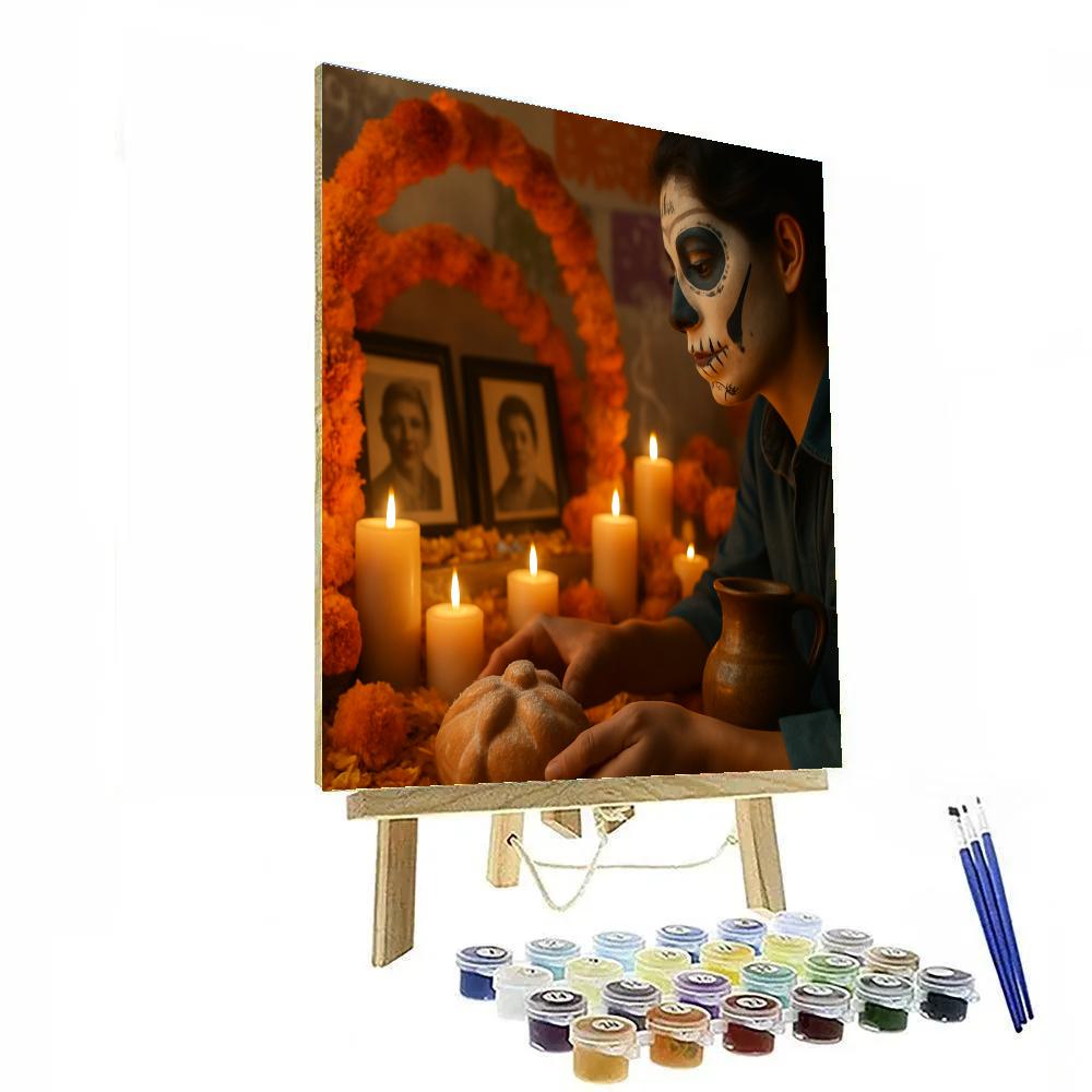 Dia De Muertos Night Ofrenda Mexico City paint by numbers