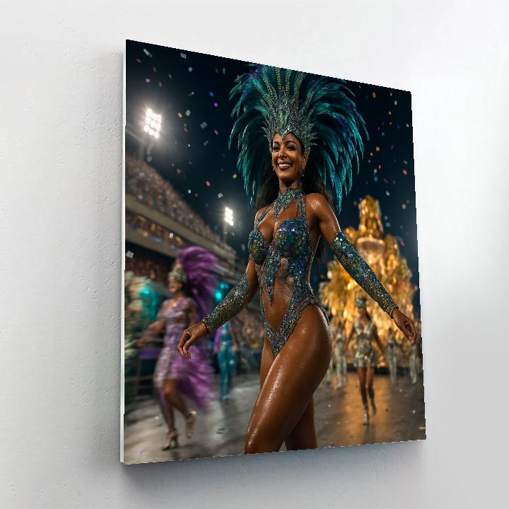 Rio Carnival Sambadrome Night Parade painting number kit