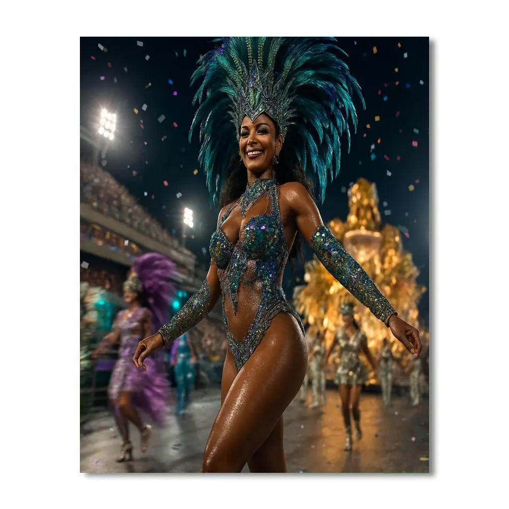 Rio Carnival Sambadrome Night Parade painting number kit
