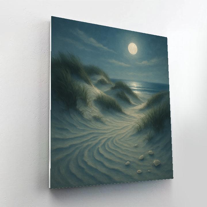 Moonlit Dunes And The Silent Sea Grass Paint by numbers art