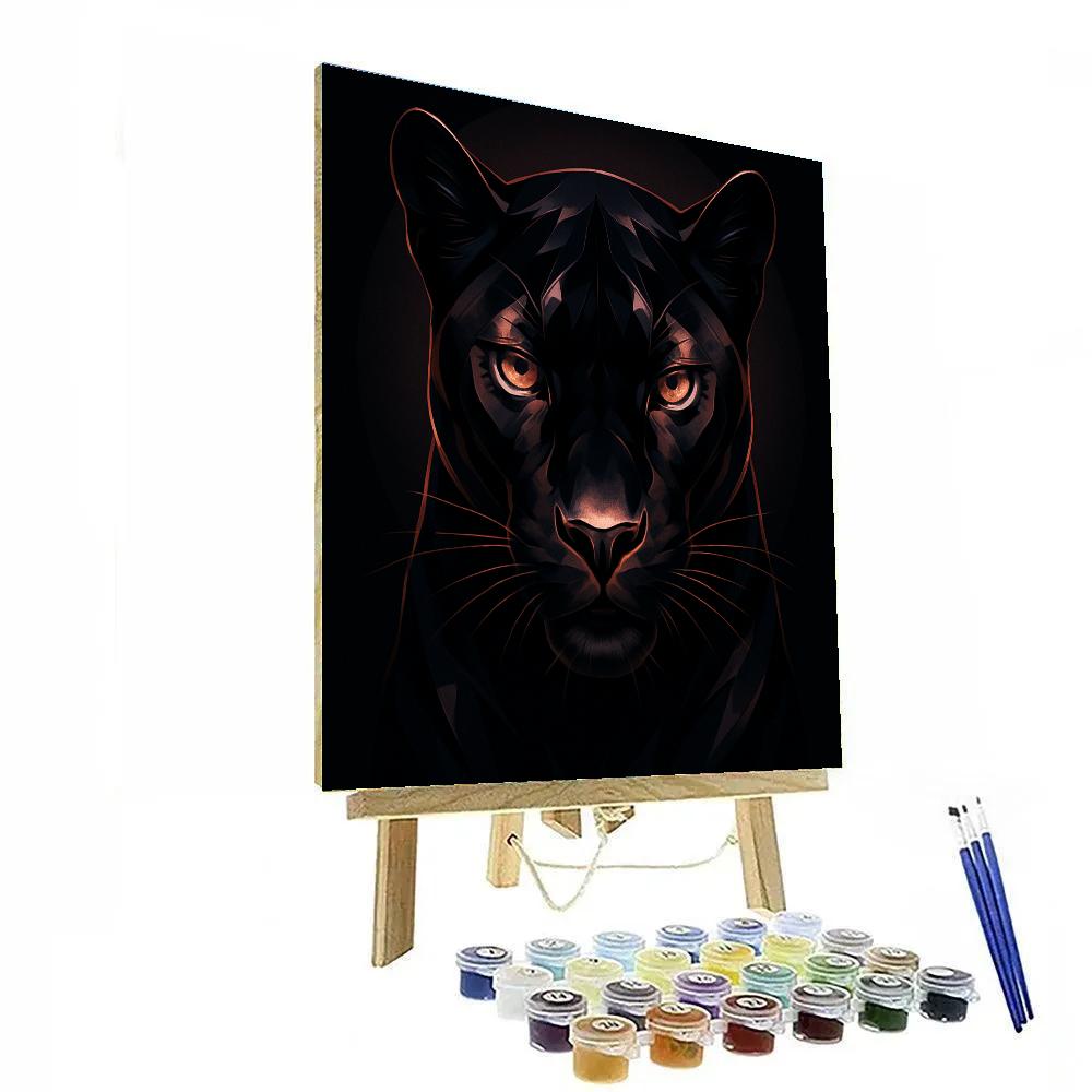 Rose Gold Panther Gloss Numbered painting kits