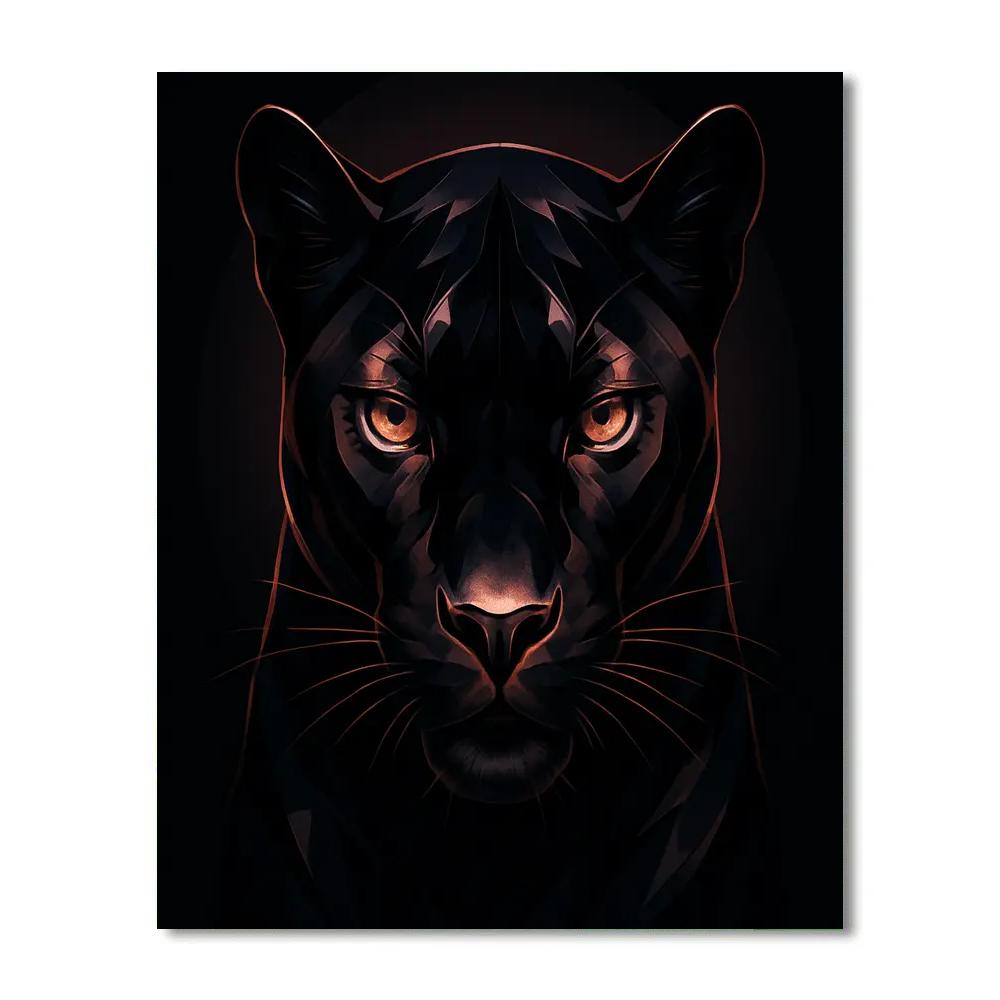 Rose Gold Panther Gloss Numbered painting kits