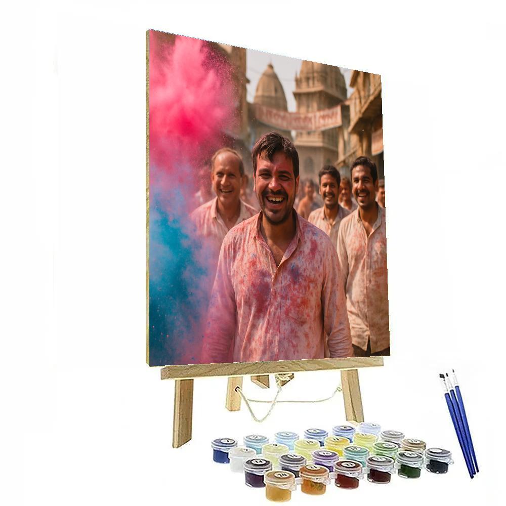 Holi Colors Mathura Temple Lane Numbered painting kits