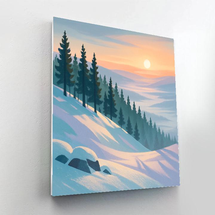 Pine Ridge At Sunset With Lavender Shadows Paint by numbers art