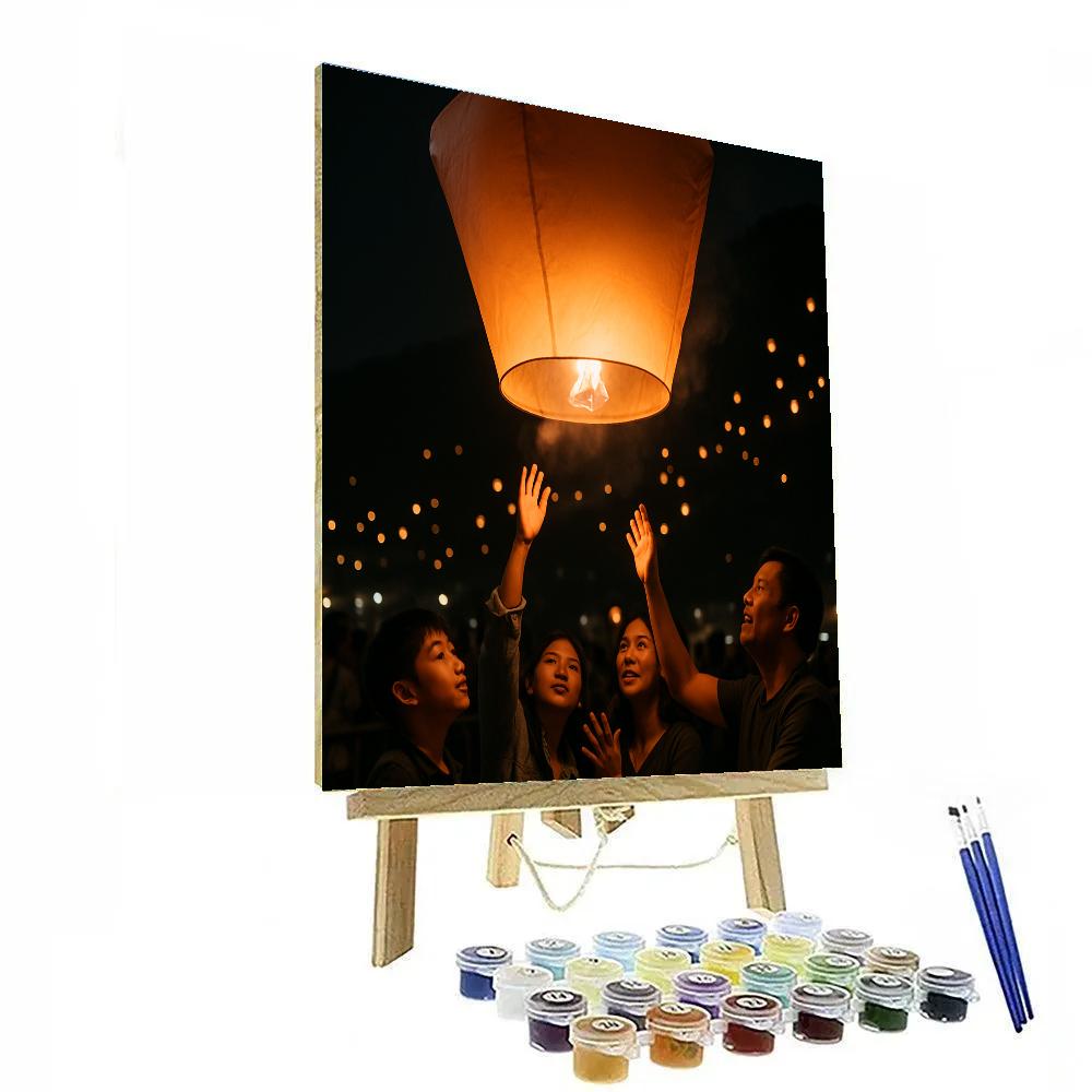 Lantern Festival Pingxi Night Release painting number kit