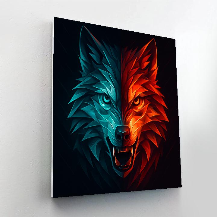 Ember Frost Wolf Duality Numbered painting kits