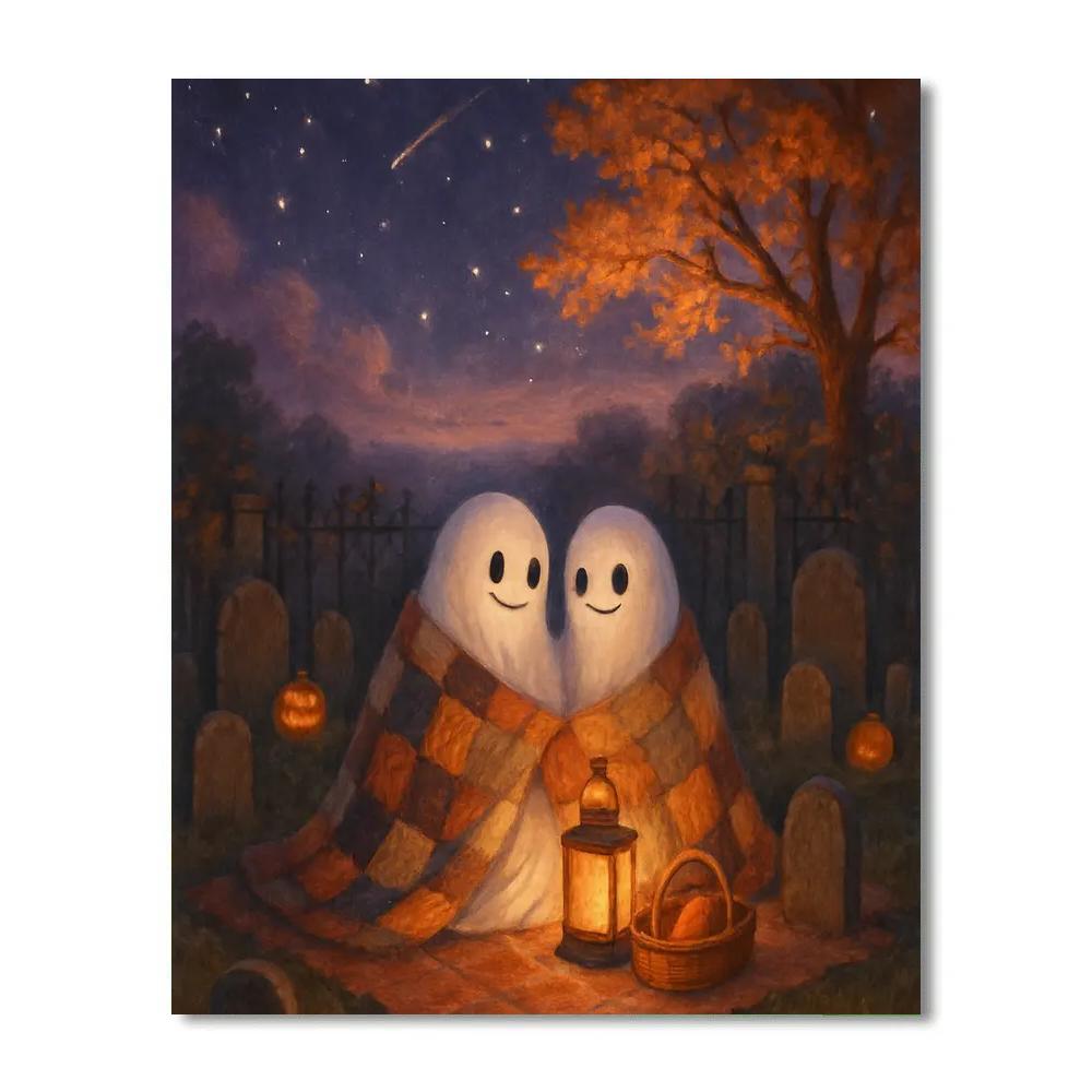 Starry Quilt Picnic In The Enchanted Cemetery DIY paint by numbers