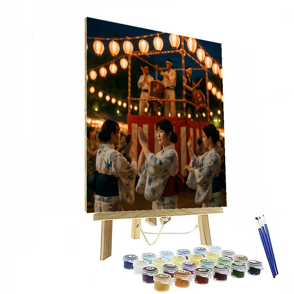 Obon Bon Odori Dance Tokyo Summer Night DIY paint by numbers