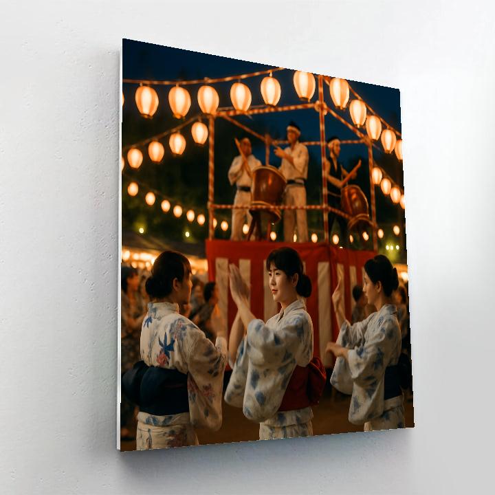 Obon Bon Odori Dance Tokyo Summer Night DIY paint by numbers