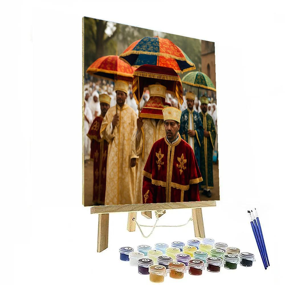 Timkat Epiphany Procession Gondar Numbered painting kits