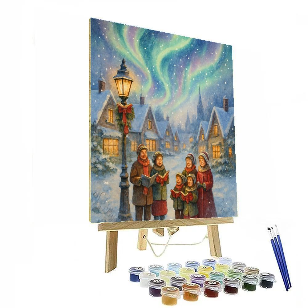 Northern Lights Caroling Lane Paint by numbers kits