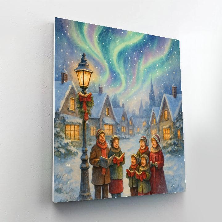 Northern Lights Caroling Lane Paint by numbers kits