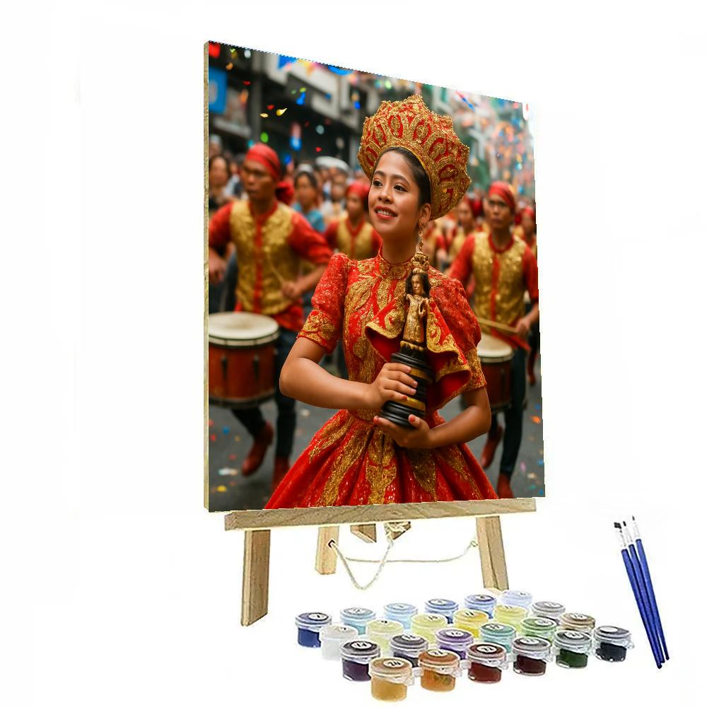Sinulog Street Parade Cebu City Drums painting number kit
