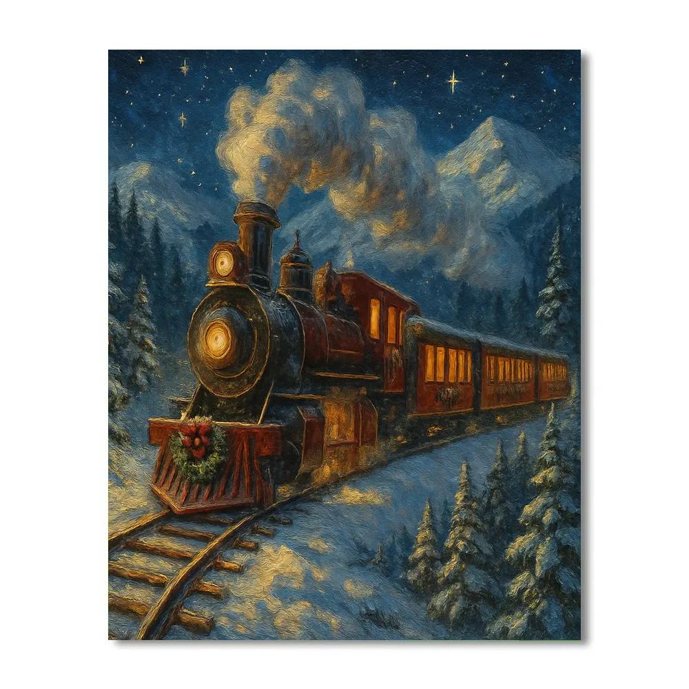 Midnight Train To Christmas Valley Paint by numbers kits