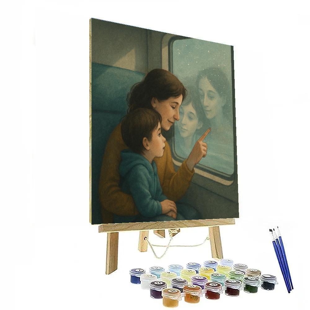 Train Window Shared Daydream Paint by numbers art