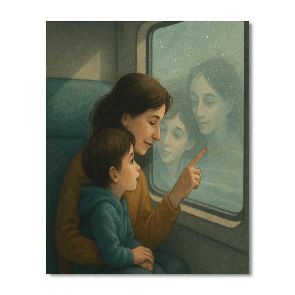 Train Window Shared Daydream Paint by numbers art