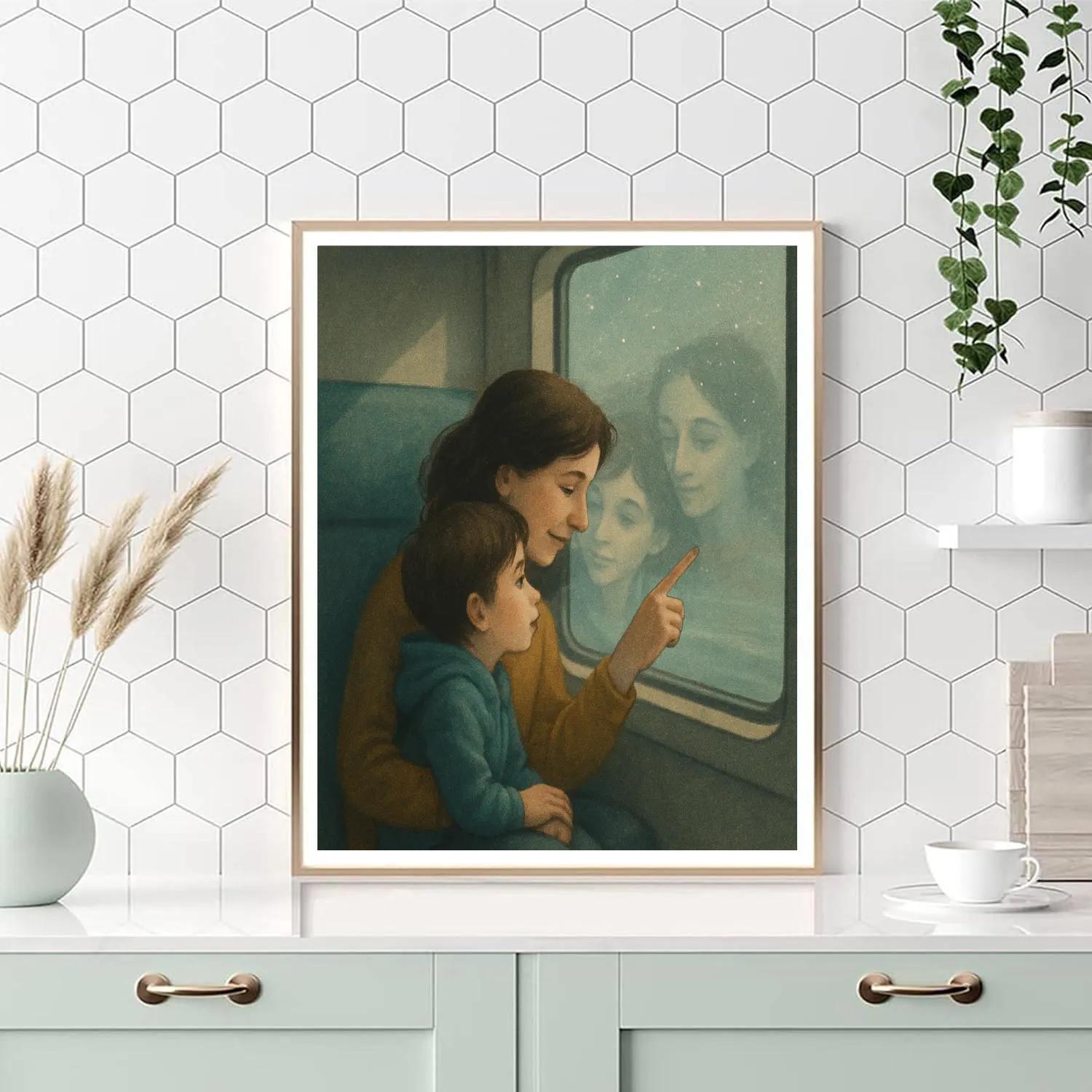 Train Window Shared Daydream Paint by numbers art