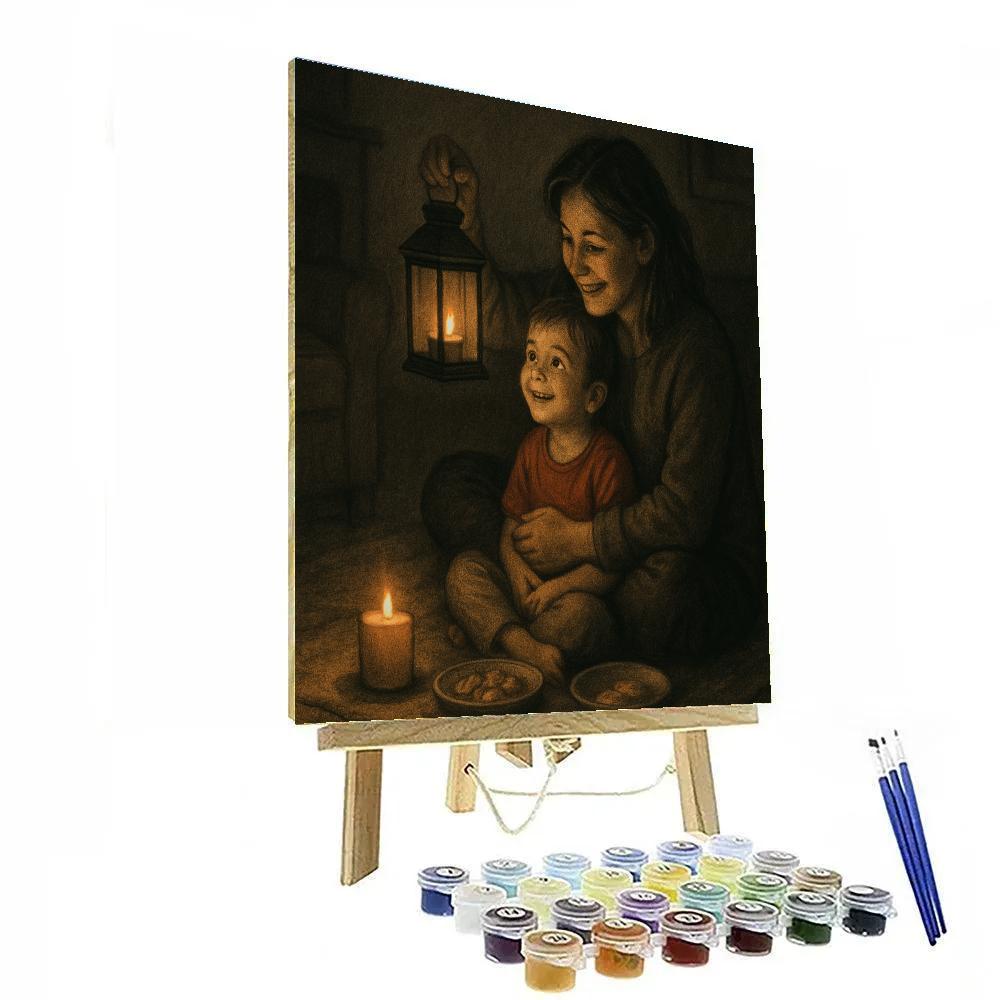 Candlelit Power Outage Picnic paint by number