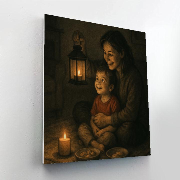 Candlelit Power Outage Picnic paint by number