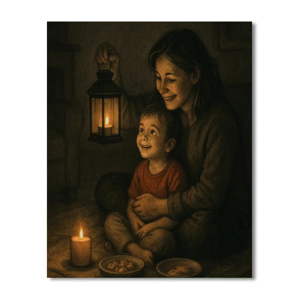 Candlelit Power Outage Picnic paint by number