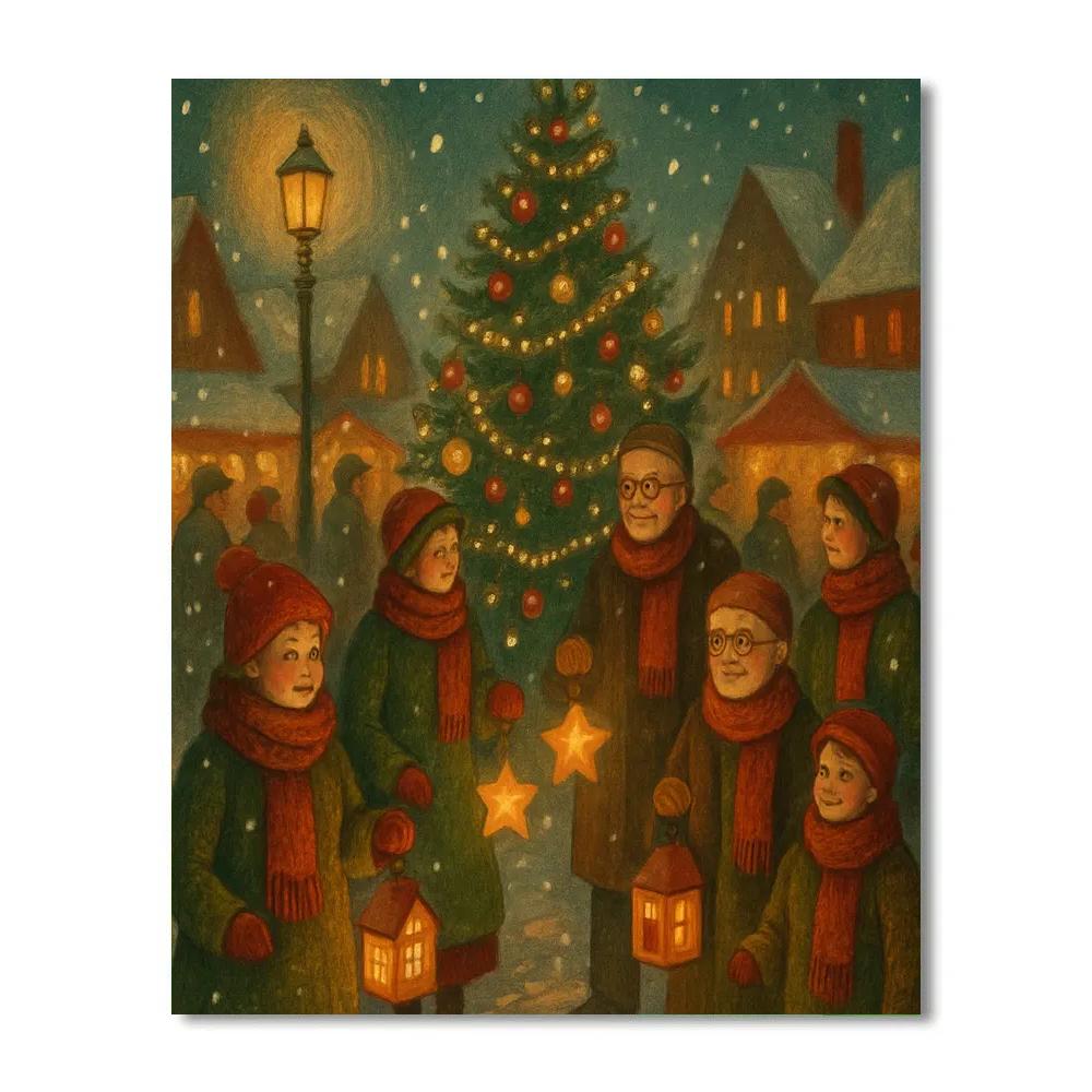 Town Square Lantern Parade Numbered painting kits