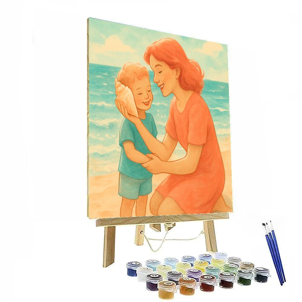 Seashell Listening Lesson Painting by numbers kit