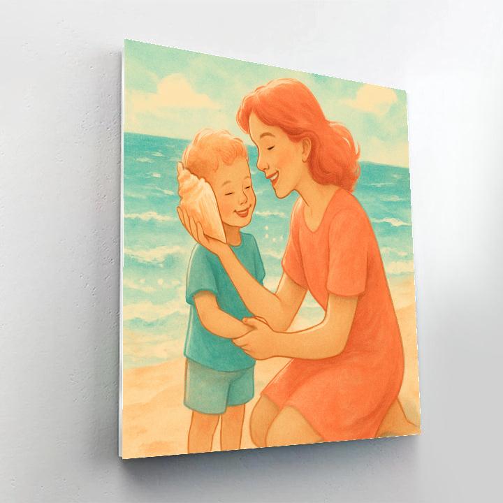 Seashell Listening Lesson Painting by numbers kit