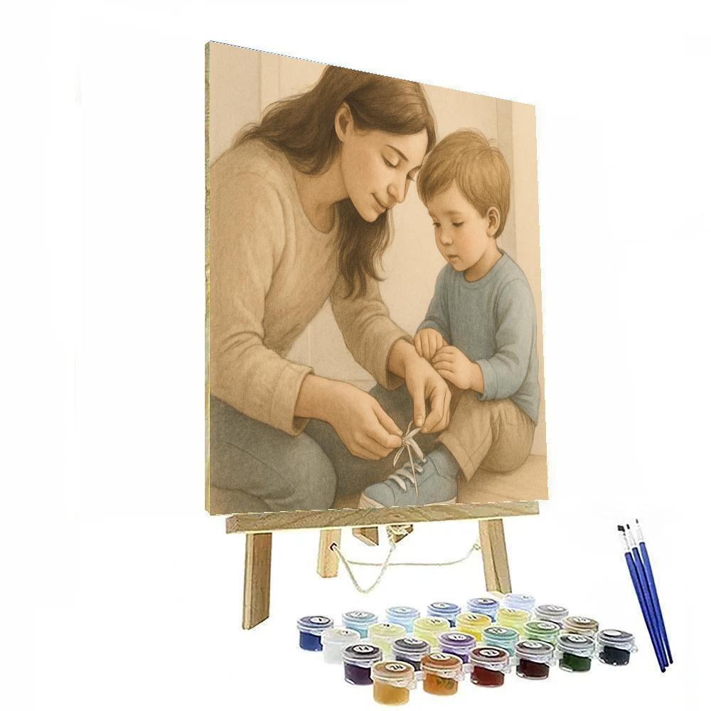 Shoe Laces Patience Moment painting number kit