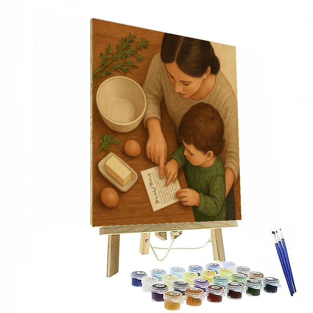 Handwritten Recipe Legacy Number painting