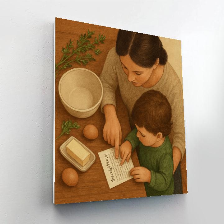 Handwritten Recipe Legacy Number painting