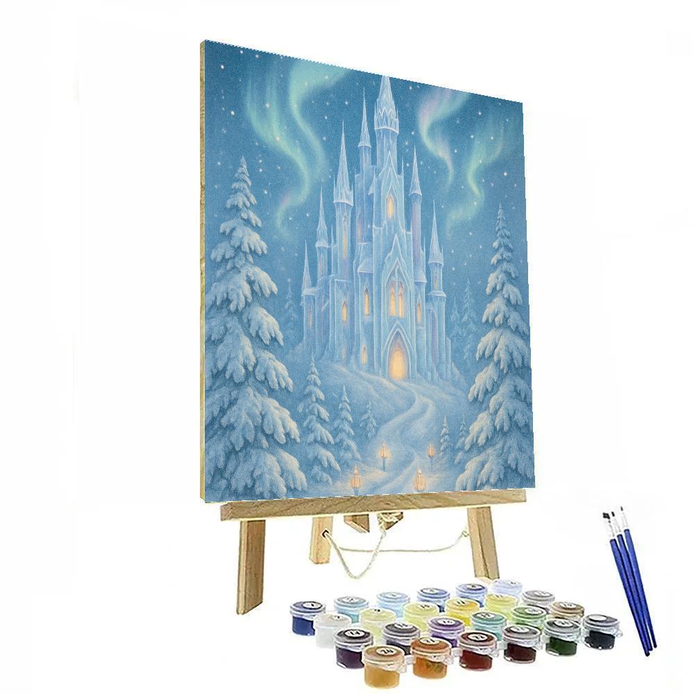 Icicle Castle On The Hill paint by numbers