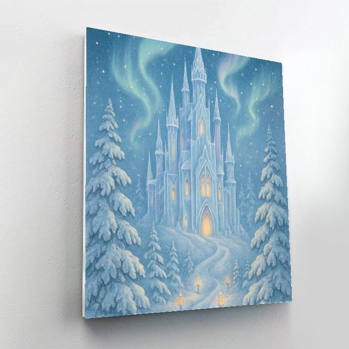 Icicle Castle On The Hill paint by numbers