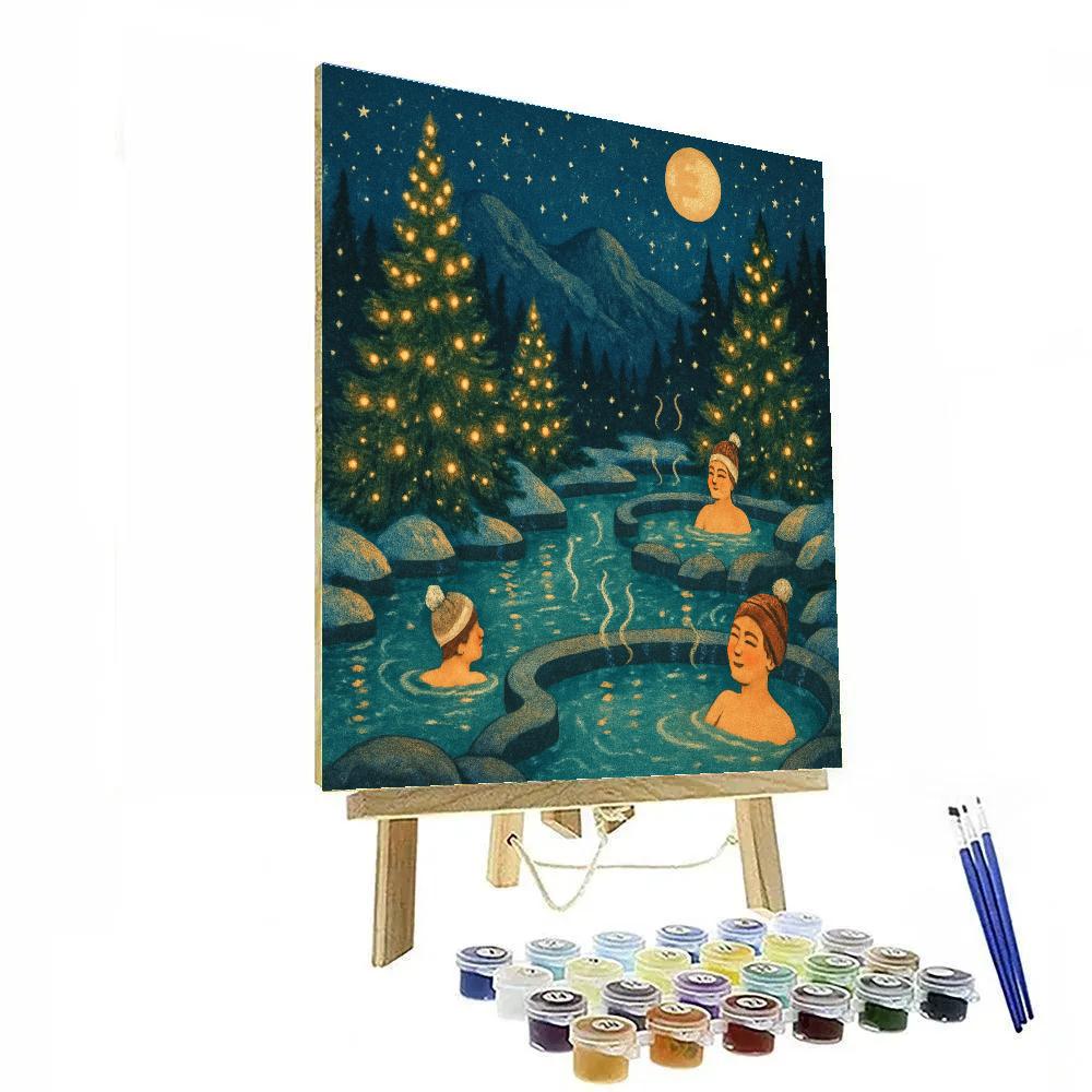 Silent Night Hot Springs Retreat Numbered painting kits