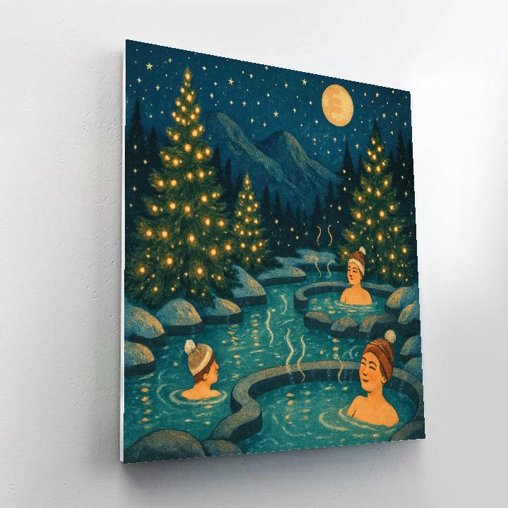 Silent Night Hot Springs Retreat Numbered painting kits