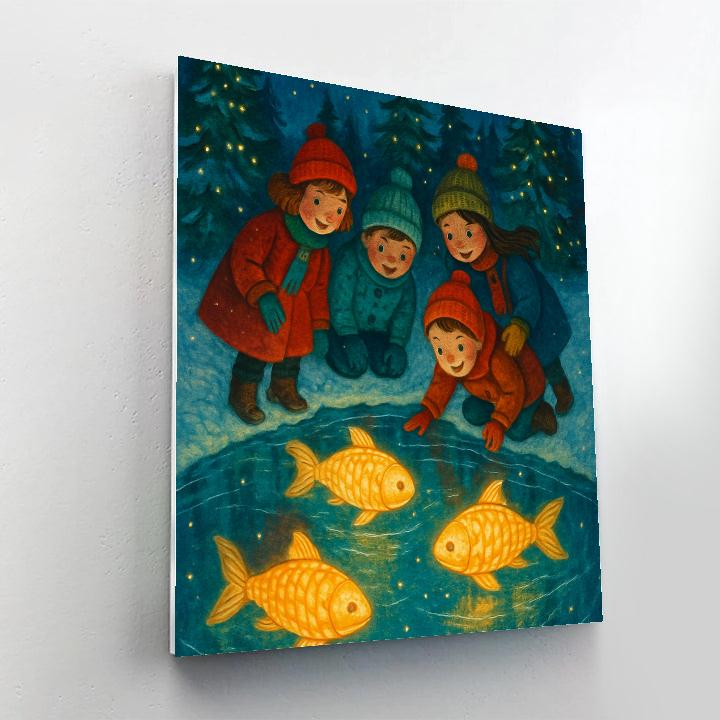 Winter Carousel Of Lantern Fish DIY paint by numbers