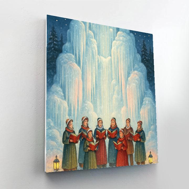 Frozen Waterfall Christmas Choir Painting by numbers kit