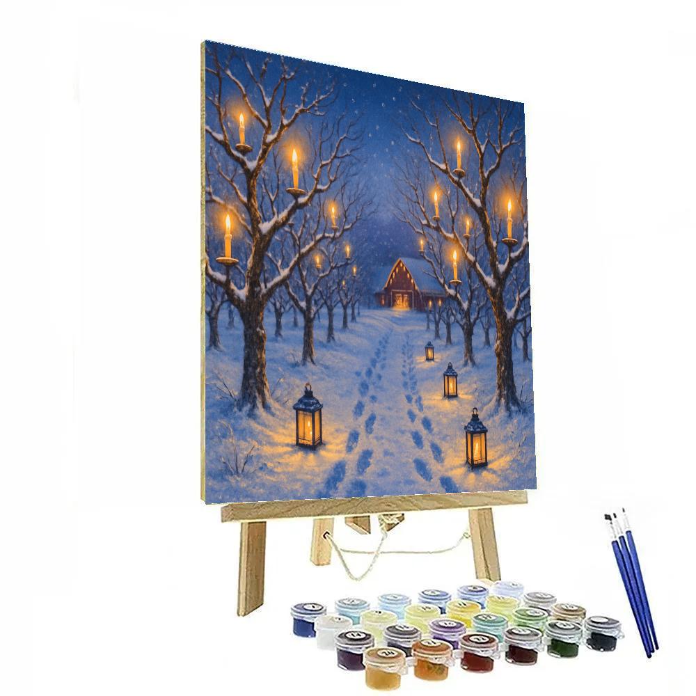 Frozen Orchard Candle Walk Numbered painting kits