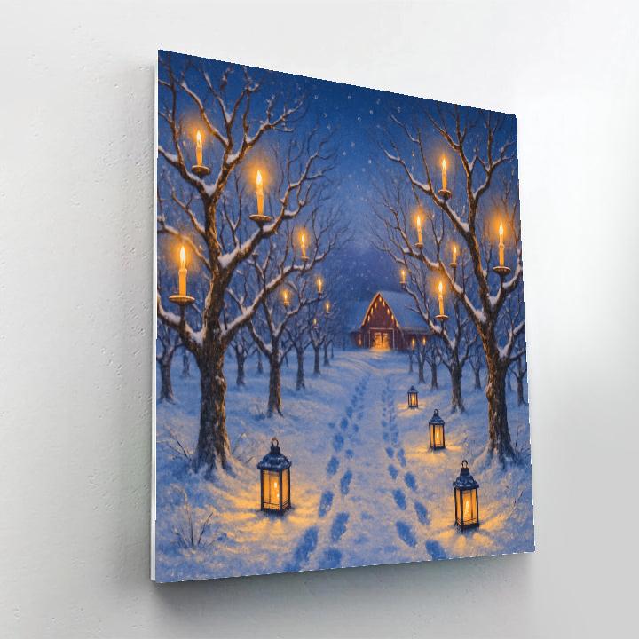 Frozen Orchard Candle Walk Numbered painting kits