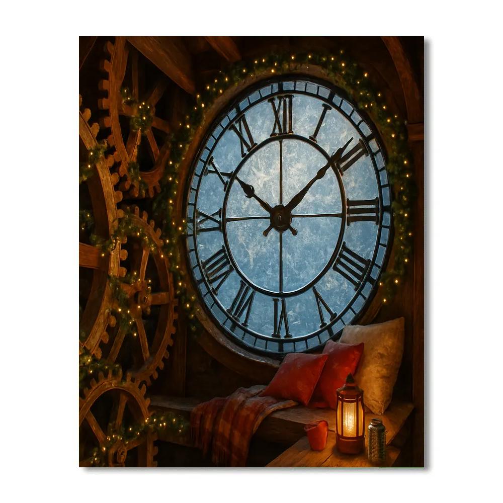 Christmas Night In The Clocktower paint by number
