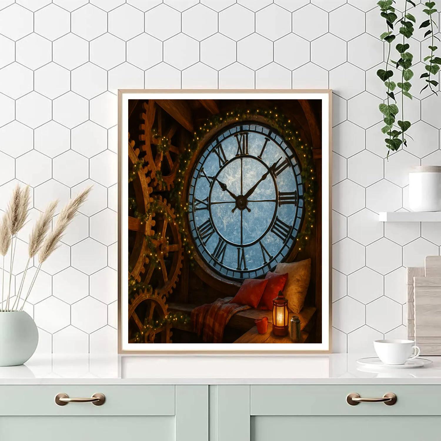 Christmas Night In The Clocktower paint by number