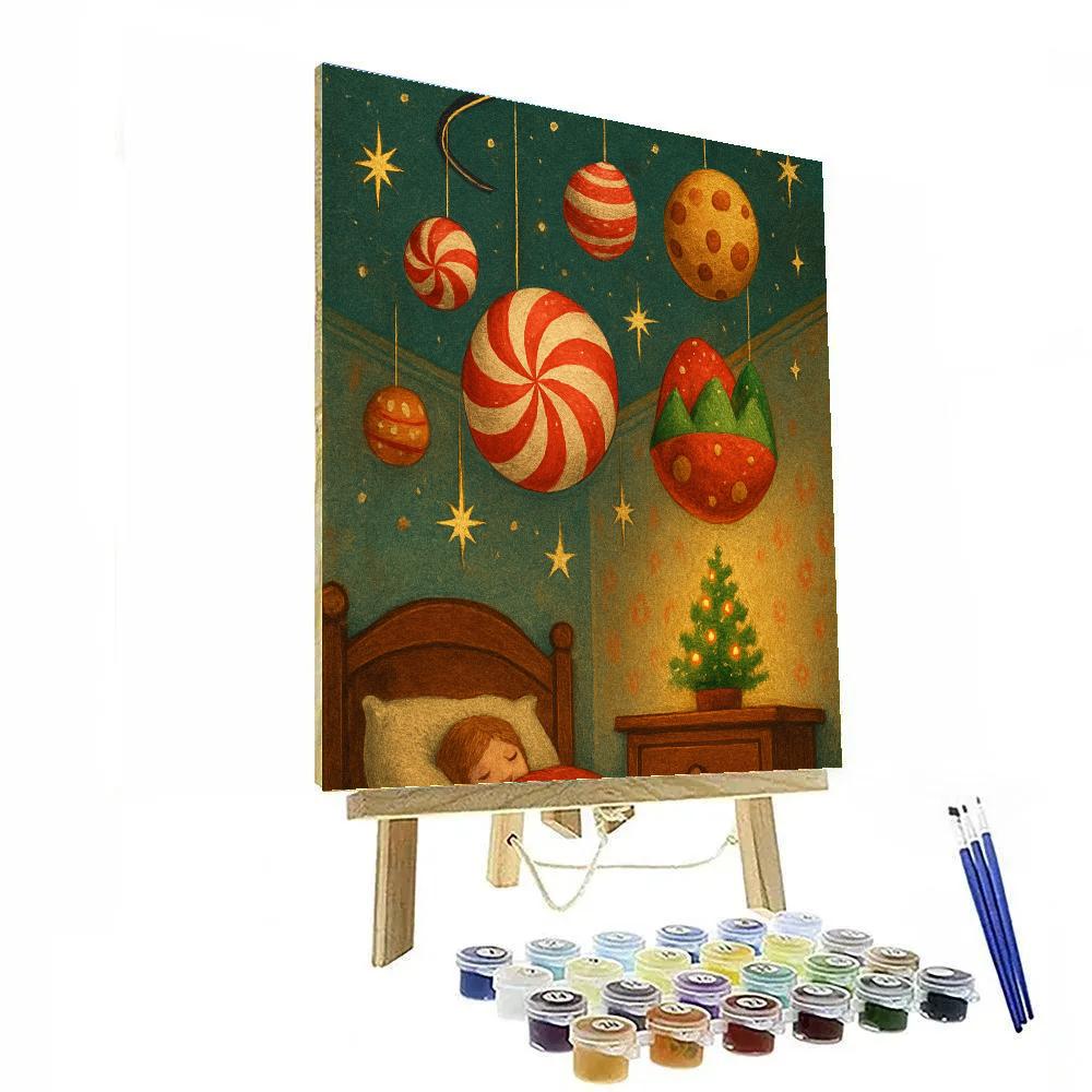 Winter Carousel Of Candy Planets paint by color