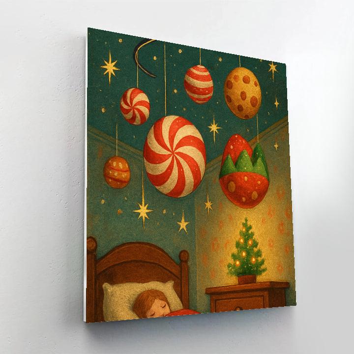 Winter Carousel Of Candy Planets paint by color