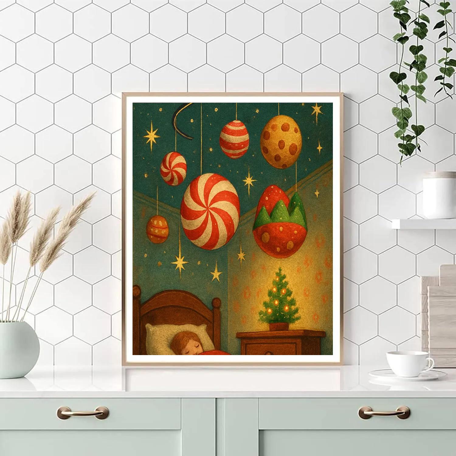 Winter Carousel Of Candy Planets paint by color